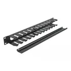 66550 - 19" cable management marshalling panel with 2 openings 1 U black