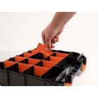 18417 - Assortment box with 34 compartments 320 x 270 x 80 mm orange / black
