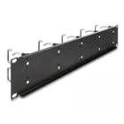 66919 - 19" cable management marshalling panel with 10 metal brackets 2 U black