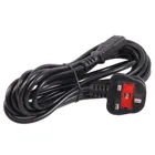MCTV-807 - Maclean power cable, 3-pin, GB plug, 3 m,