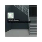 MCE712 - Maclean Touch-Lichtschalter, doppelt, Treppe, Kreuzglas, weiß mit quadratischer Hintergrundbeleuchtung. Knopf, 86x86mm