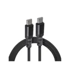 MCE493 - Kabel 2 x USB-C 15W, unterstützt QC 3.0, Datenübertragung, 3A, schwarz, Länge 1m