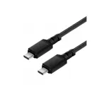 MCE493 - Cable 2 x USB-C 15W, supports QC 3.0, data transfer, 3A, black, length 1m