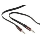 MCTV-695 - 3,5-mm-Klinke-Kabel, flach, Metallstecker, 2 m, schwarz