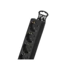 MCE226 - Maclean Power Strip, 5 Outlet Extension Cord, With Switch, Black, German Type, 3500W, 1.4m
