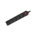 MCE226 - Maclean Power Strip, 5 Outlet Extension Cord, With Switch, Black, German Type, 3500W, 1.4m