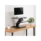 MC-882 - Maclean Schreibtischständer für Tastatur, Monitor oder Laptop, Gasfeder, für stehende und sitzende Arbeit, schwarz