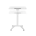 MC-453 - Maclean mobile laptop table, white, pneumatic height adjustment, 80 x 52 cm, max. 8 kg, 109 cm high, W