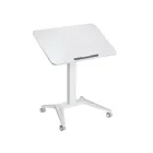 MC-453 - Maclean mobiler Laptoptisch, weiß, pneumatische Höhenverstellung, 80 x 52 cm, max. 8 kg, 109 cm hoch, W