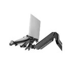 MC-836 - Adjustable laptop holder, compatible with Maclean desk holders, for standing and sitting work, 11"-17",