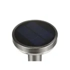 MCE465 - Maclean solar LED lamp, with sensor, 3 modes, embedded, Li-Ion 18650, IP44, 3.7 V, 1200 mAh, matt chrome, C/M