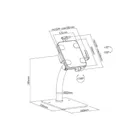 MC-468 - Werbe-Tablet-Halterung, Desktop, mit Schloss, 7,9"-11", universal