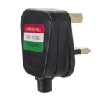 MCE193 - Cable plug, 13A, 230V, UK, 3-pin, black