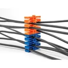 66325 - Cable organiser with 24 cable entries blue