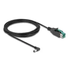 80013 - PoweredUSB cable plug 12 V to DC 55 x 21 mm plug angled 3 m