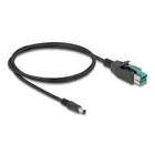 80495 - PoweredUSB cable plug 12 V to DC 55 x 25 mm plug 1 m