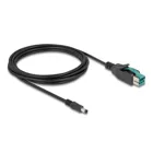80497 - PoweredUSB cable plug 12 V to DC 55 x 25 mm plug 3 m
