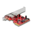 90155 - PCI Express x1 Karte zu 2 x extern USB 5 Gbps Typ-A Buchse - Low Profile