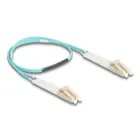 88078 - Fibre optic cable LC duplex to LC duplex multimode OM3 angled 0.5 m