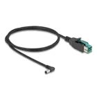80609 - PoweredUSB cable plug 12 V to DC 55 x 25 mm plug angled 1 m