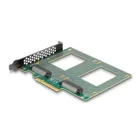 90162 - PCI Express 4.0 x8 card to 2 x internal U.2 NVMe SFF-8639 - Bifurcation Lx