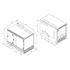 RFA-12-A95-CAX-A12 - 19" wall-mounted cabinet, 3 sections, 6 + 12 + 2 HU, 50 kg load capacity