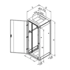 RZA-15-A66-CAX-A1 - RZA-15-A66–CAX–A1 - Dismountable free-standing cabinet, 15 HU, 600 x 600 mm