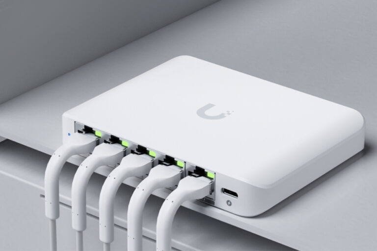 Portrait of the Ubiquiti USW Flex Mini 2.5G