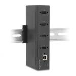 Ubiquiti, MikroTik, Teltonika, Delock, TP-Link, Deciso - Industrietaugliche USB-Hubs im Fokus: Delock 60686 & 60687 im Einsatz 4-Port-Hub-mit-Hutschiene